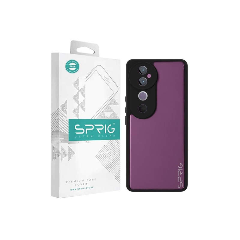 SPRIG vivo V40 Matte Black Transparent Back Cover