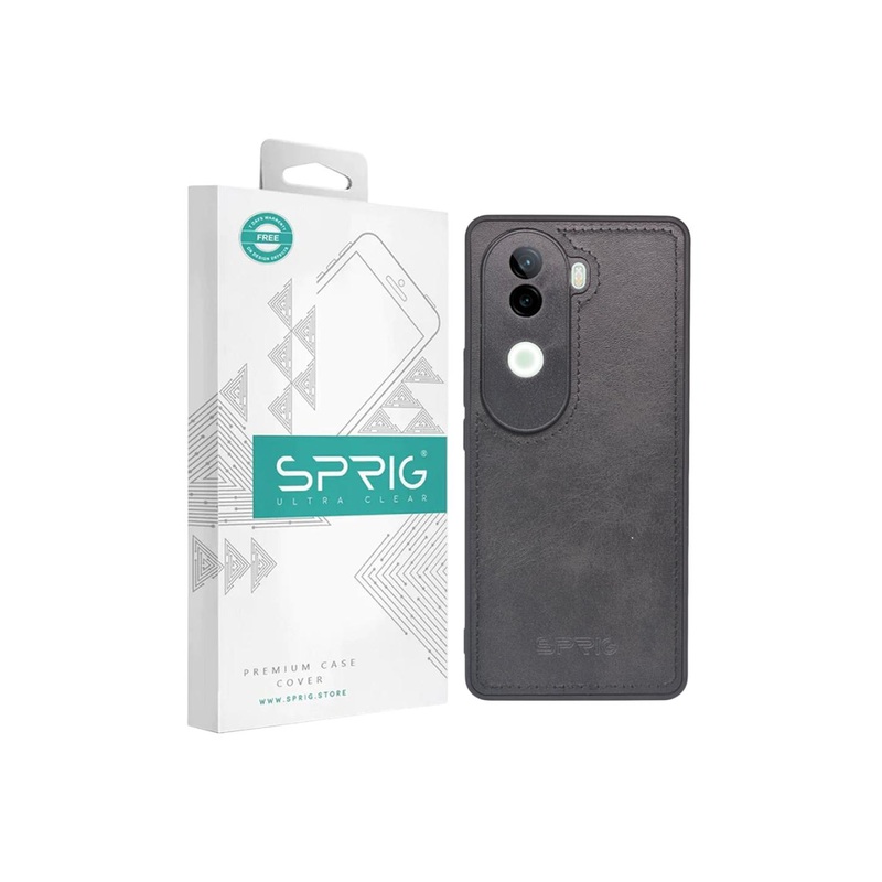 SPRIG Vivo V40E Matte PU Leather Back Cover