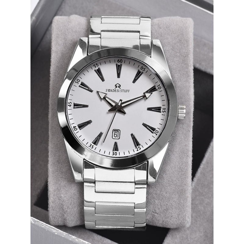 SWADESI STUFF Men Dial & Straps Analogue Watch SDS 168 WHITE 9