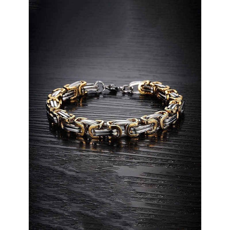 The Roadster Lifestyle Co Men Bracket Design Chain Link Bracelet
