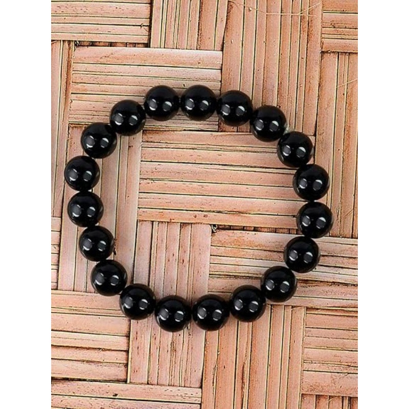 The Roadster Lifestyle Co Men Natural Onyx Crystal Stretchable Bracelet