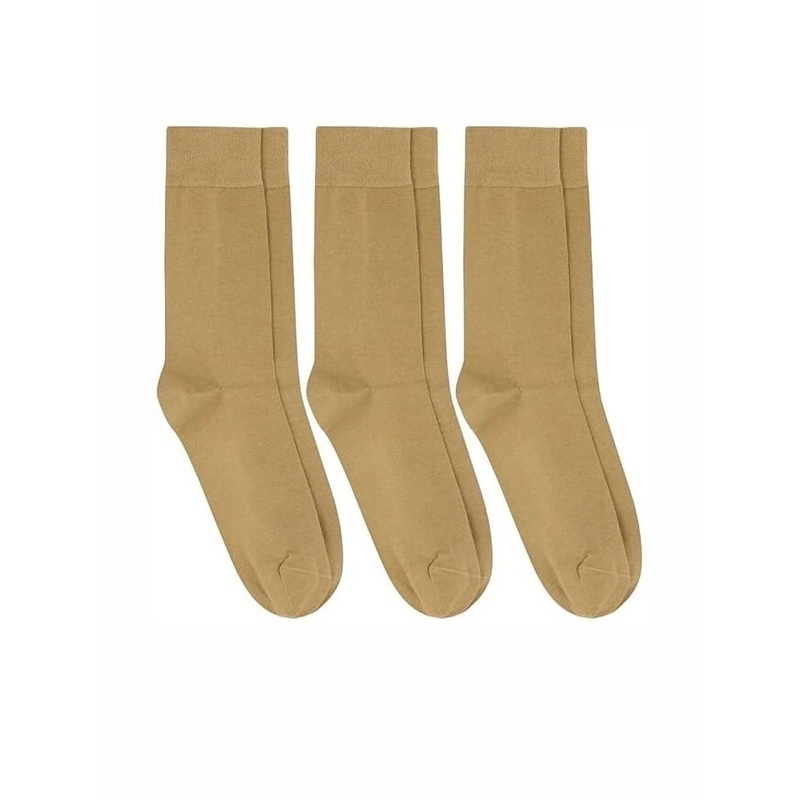 Akeeta Pack of 3 Khaki Calf Length Socks