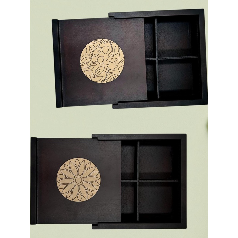 Angira handicrafts set of 2 wooden Dry fruit box