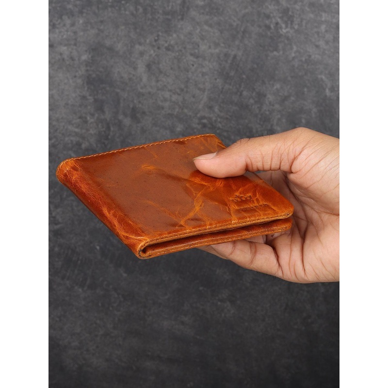 BBELLE CO. Men Textured Leather Two Fold Wallet