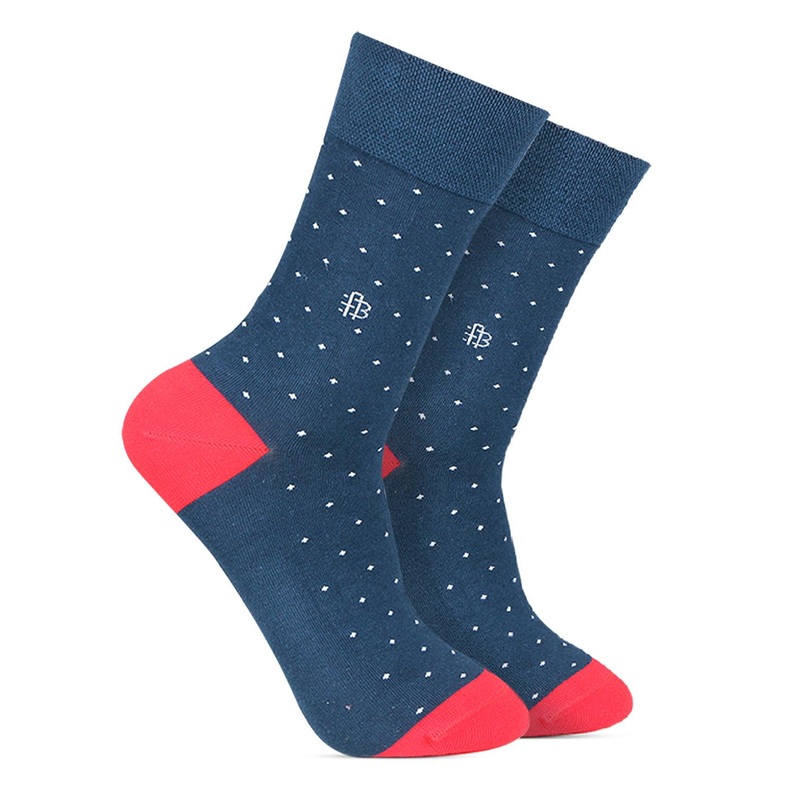 Bonjour Men Navy Moleclue Formal Socks