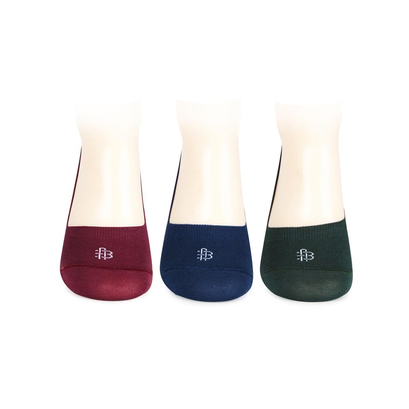 Bonjour Pack Of 3 Assorted Shoe Liners-Length Socks