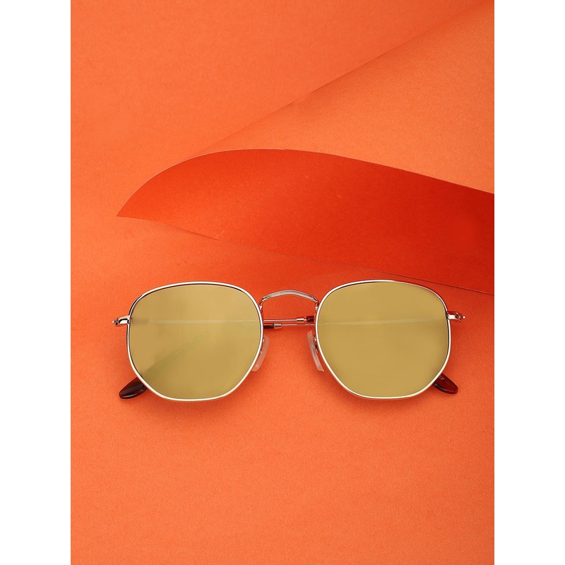 Carlton London Men Mirrored Polarised Square Sunglasses A07-3-66259-C7