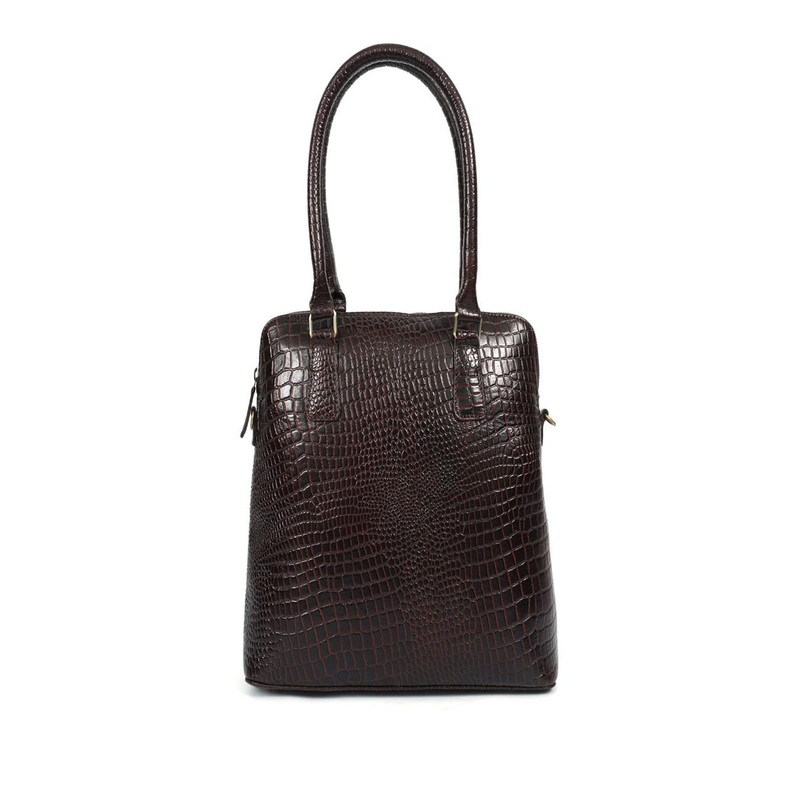 Celtic Textured Leather Shopper Handheld Bag