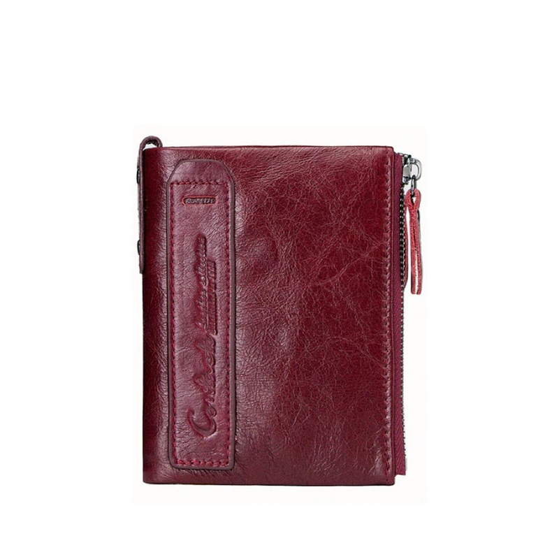 CONTACTS Men Red Textured Leather Two Fold Wallet