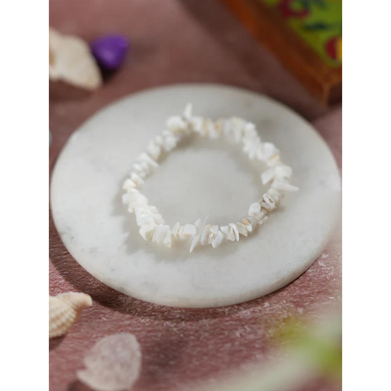 craftNyou Unisex White Opal Bracelet