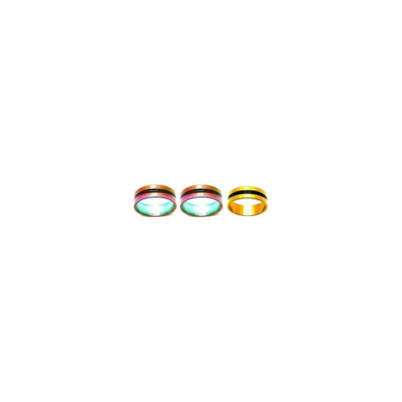 Dynamic Retail Global Set of 3 Rings for Men & Women, Multicolor-Yellow Alloy Ring ()