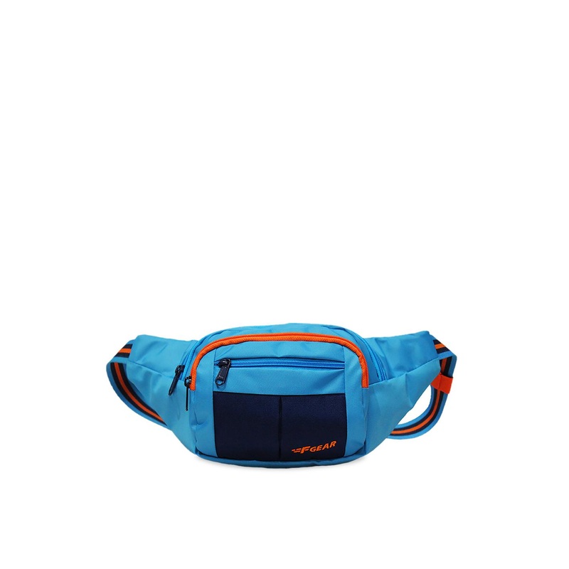 F Gear Unisex Blue Solid Lattitude Waist Pouch