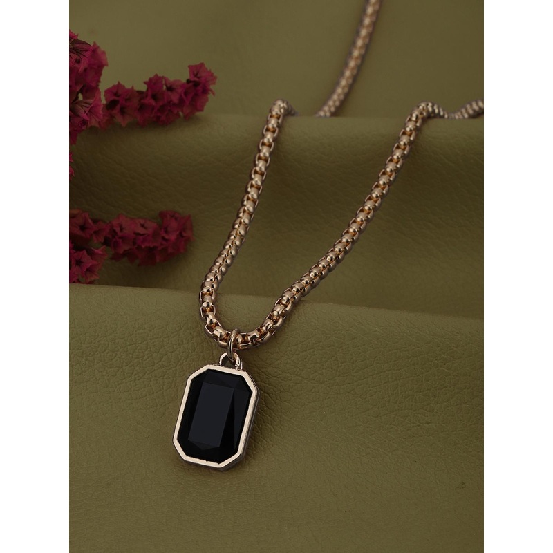 Gold Plated with Crystal Pendant with Chain