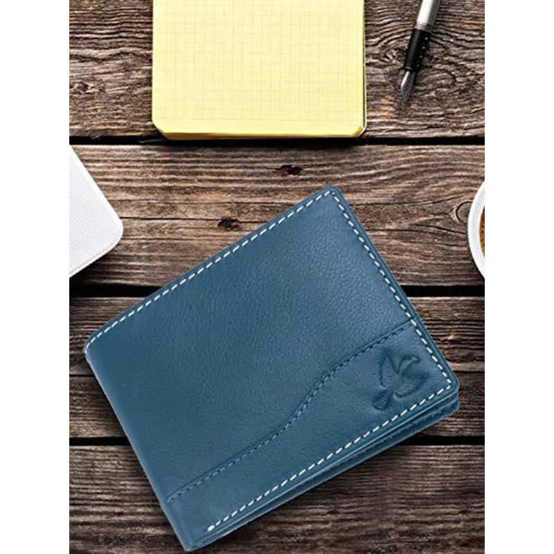 Hornbull Buttler Aqua RFID Protected Genuine Leather Two Fold Wallet