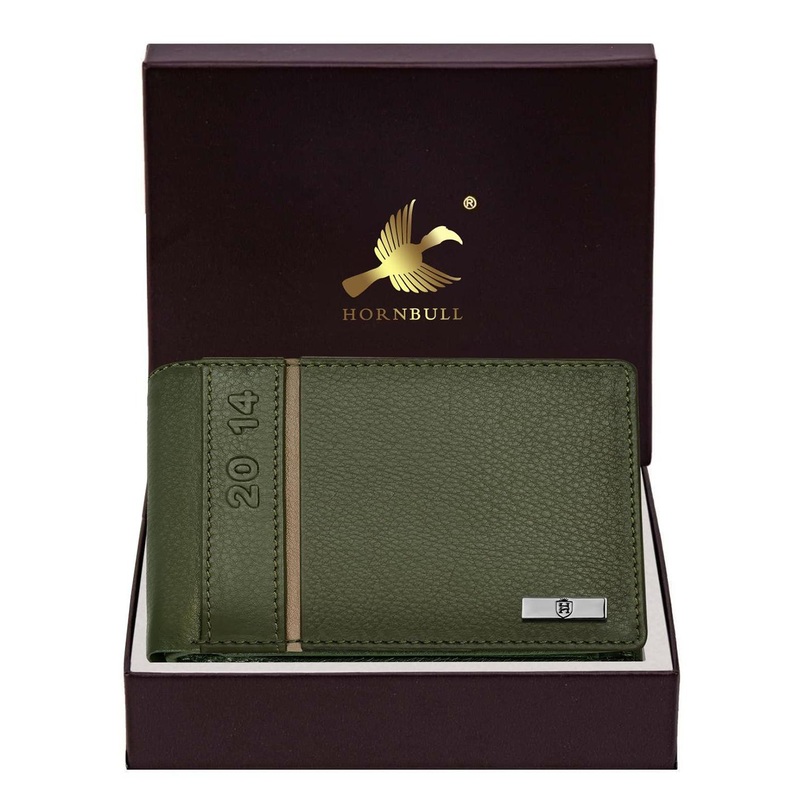 Hornbull Men Miller RFID Blocking Genuine Leather Two Fold Wallet