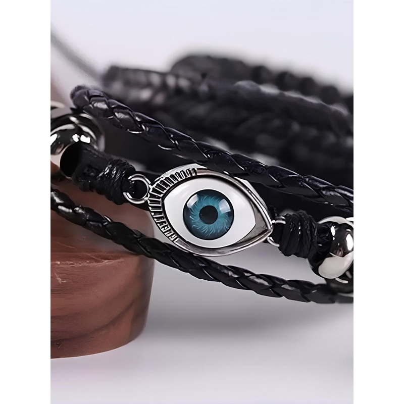 KARISHMA KREATIONS Unisex Set Of 2 Leather Multistrand Bracelet