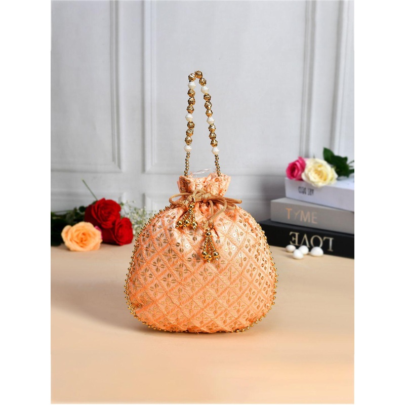 Kuber Industries Unisex Set Of 2 Embroidered Potlies