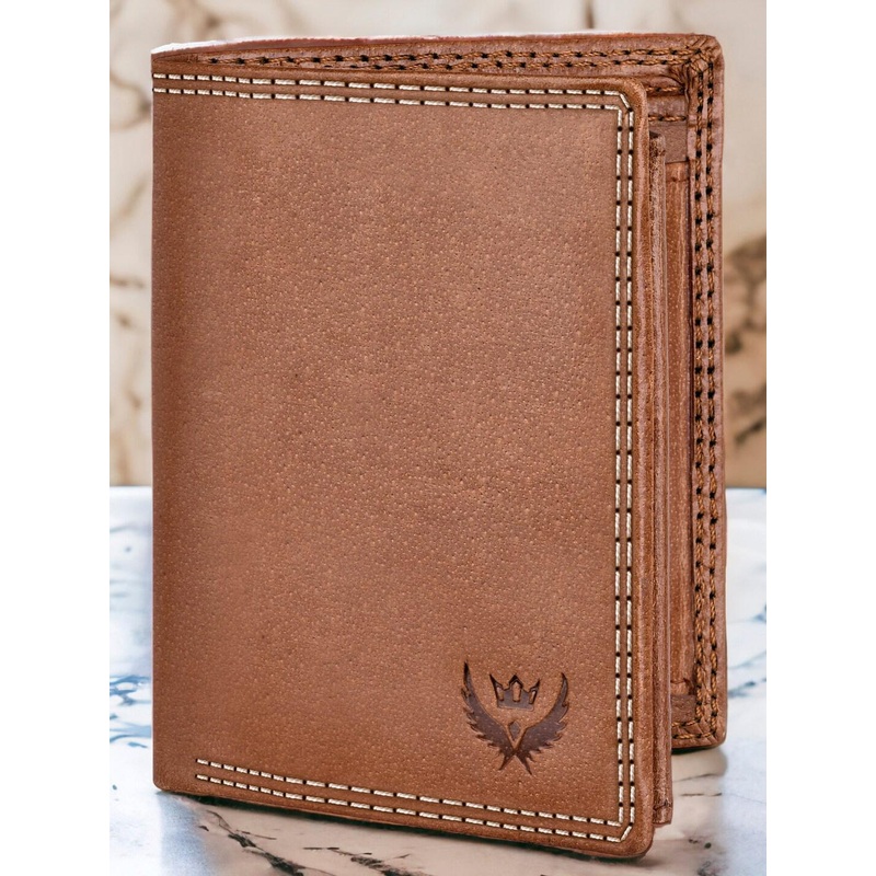 LORENZ Unisex Leather RFID Two Fold Wallet