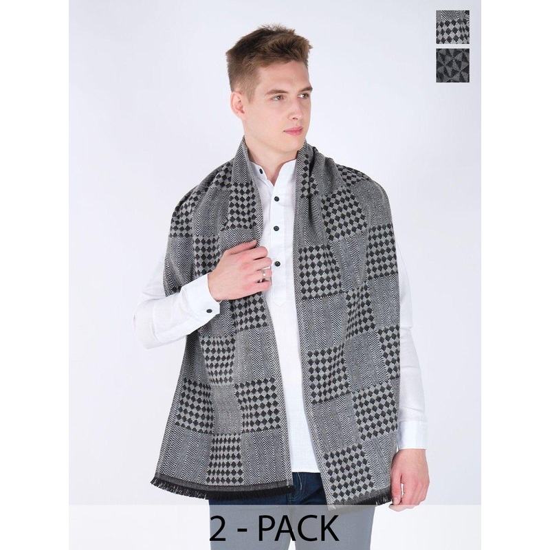 Mast & Harbour Unisex Self Design Scarf