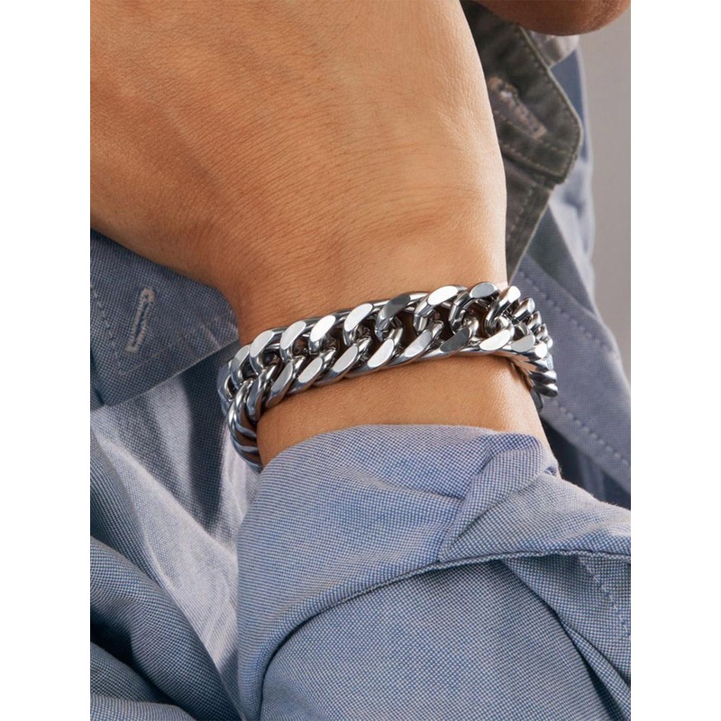 Minprice Men Lobster Closure Stainless Steel Bracelet