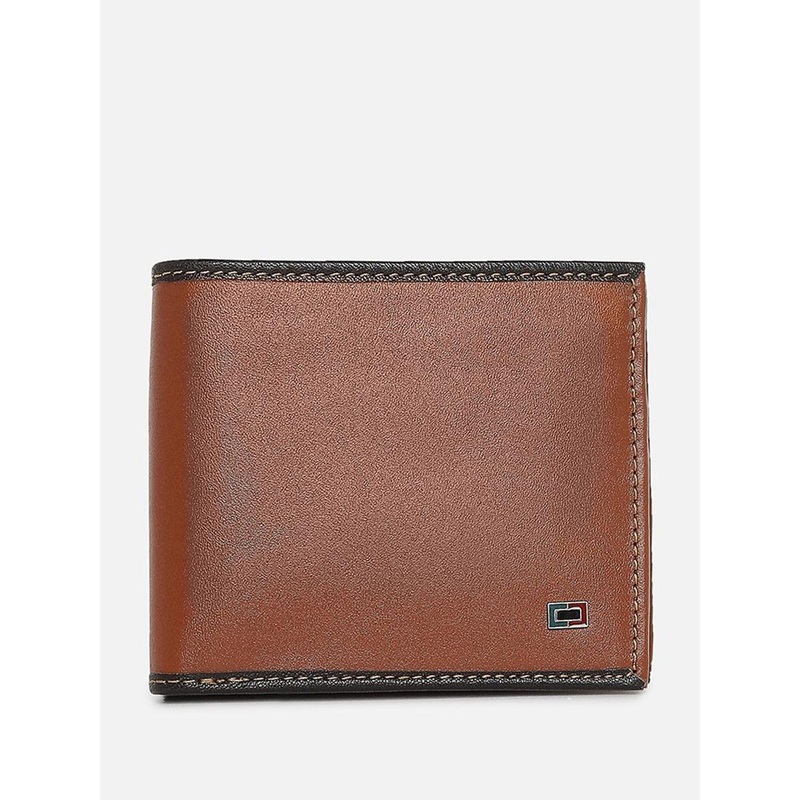 Peter England Men Textured Leather Two Fold Wallet