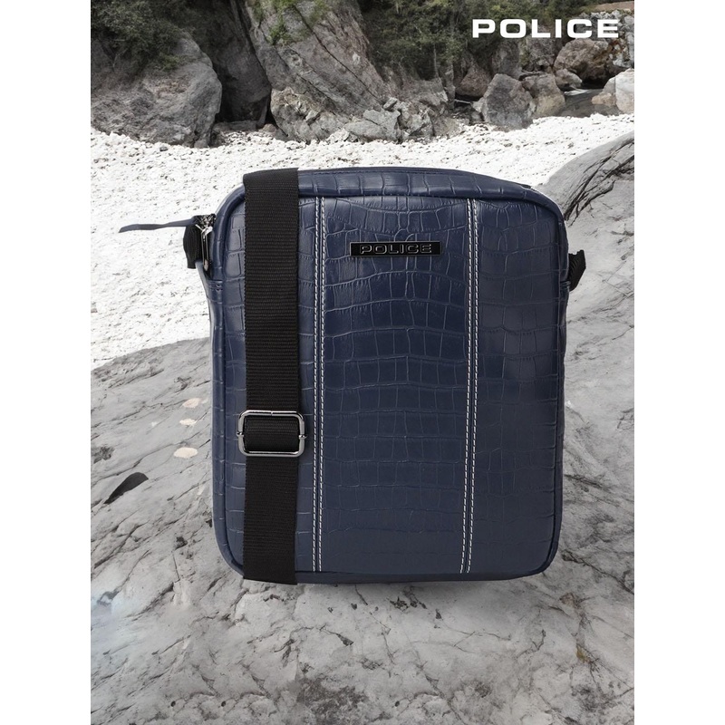 Police Men Textured Messenger Bag