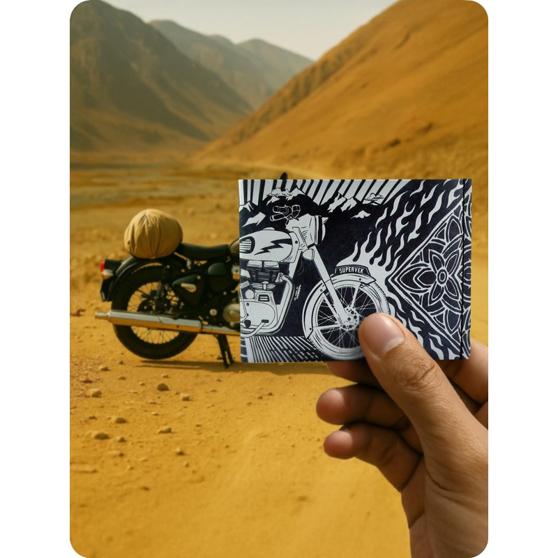 SUPERVEK Unisex Printed RFID Two Fold Wallet