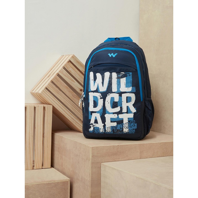 Wildcraft Backpack LP 10 Blue & White Brand Logo Printed Backpack
