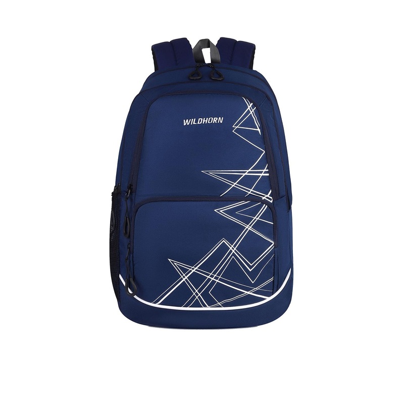 WildHorn Unisex Blue Laptop Backpack with Compression Straps