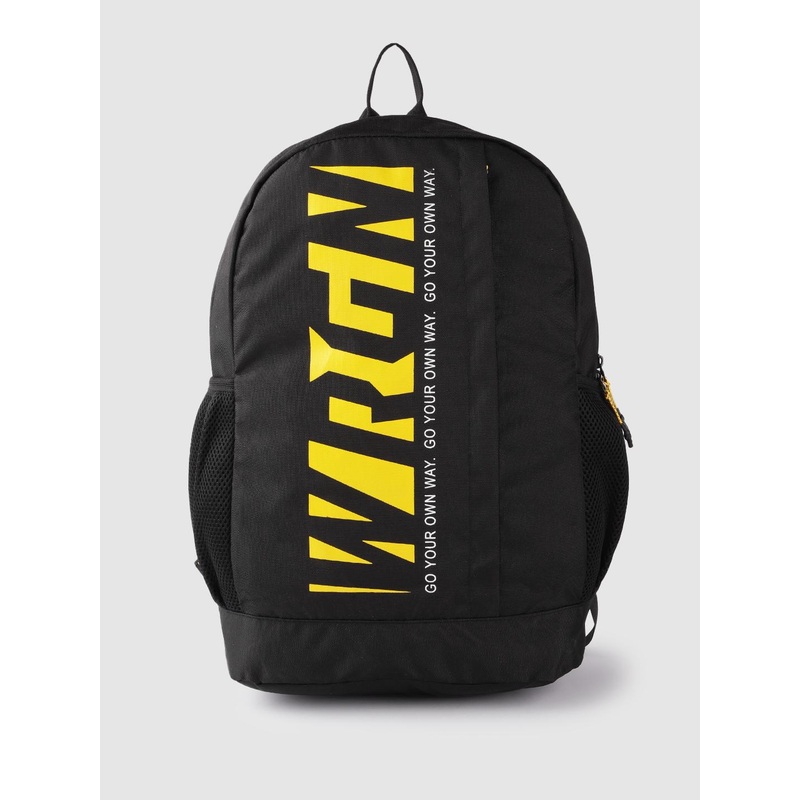 WROGN Unisex Brand Logo Printed Medium-Sized Backpack with Laptop Compartment 25L