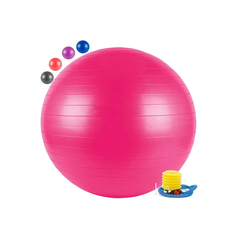 ZEVORA Blue Anti-Burst Exercise Gym Anti-Slip Balance Stability Ball With Pump