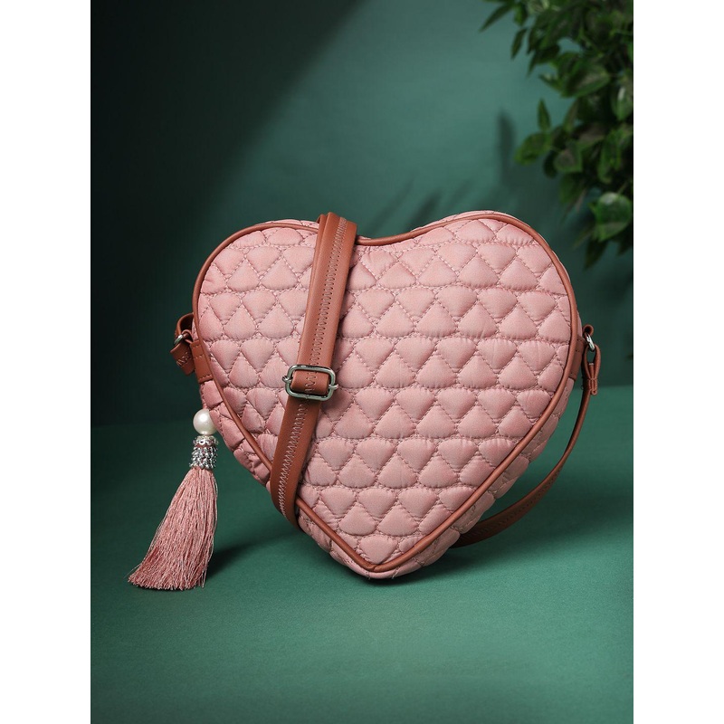 Anekaant Geometric Sling Bag with Tasselled