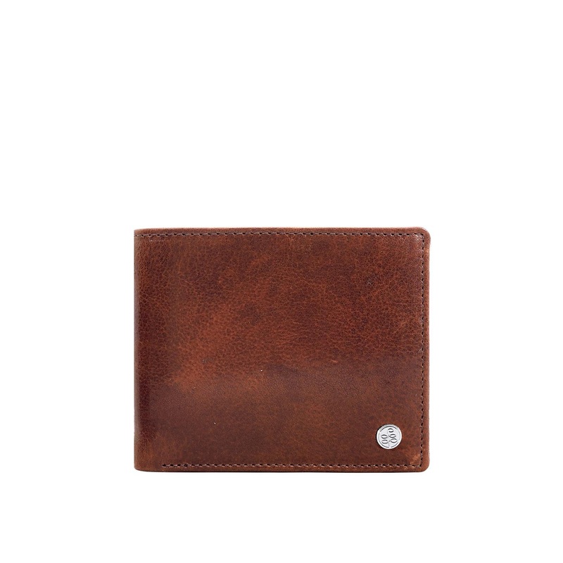 Eske Men Brown Leather Two Fold Wallet