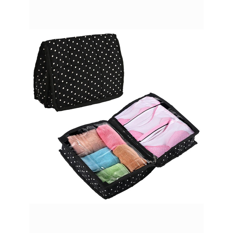 Kuber Industries Set of 2 Unisex Black Travel Kit