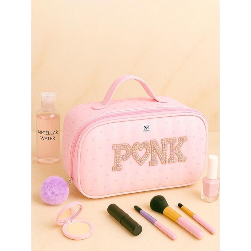 NFI essentials Embellished Makeup Cosmetic Pouch