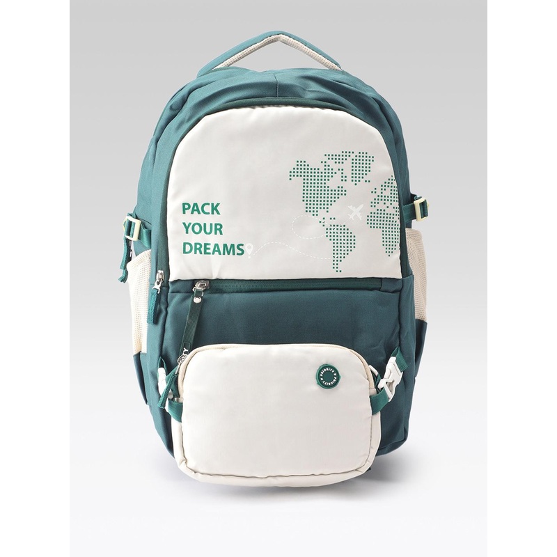 Priority Unisex Typography Printed Laptop Backpack with Compression Straps & Pouch – 30 L