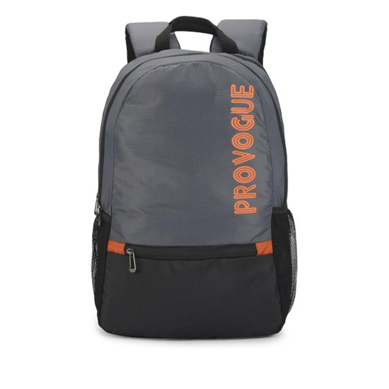 Provogue Grey & Black Brand Logo Backpack 32 L