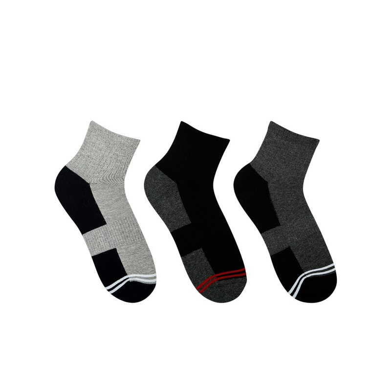 Socksxpress Men Pack Of 3 Patterned Ankle-Length Sports Socks