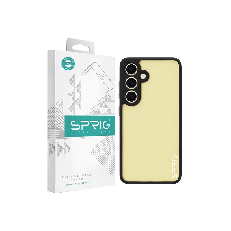 SPRIG Samsung Galaxy S24 Matte Black Transparent Back Cover