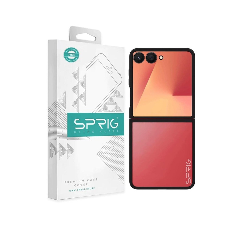 SPRIG Samsung Galaxy Z Flip 7 Matte Black Transparent Back Cover