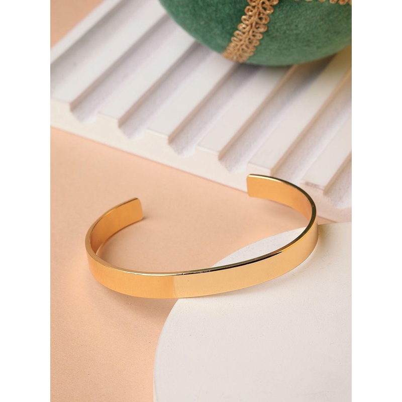 The Roadster Lifestyle Co Men Gold-Plated Cuff Bracelet