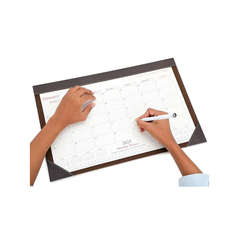 AZYEEA Brown & White Printed Planner Stationery