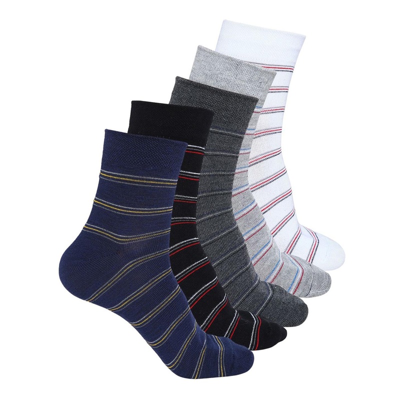 BAESD Pack Of 5 Patterned Above Ankle-Length Socks