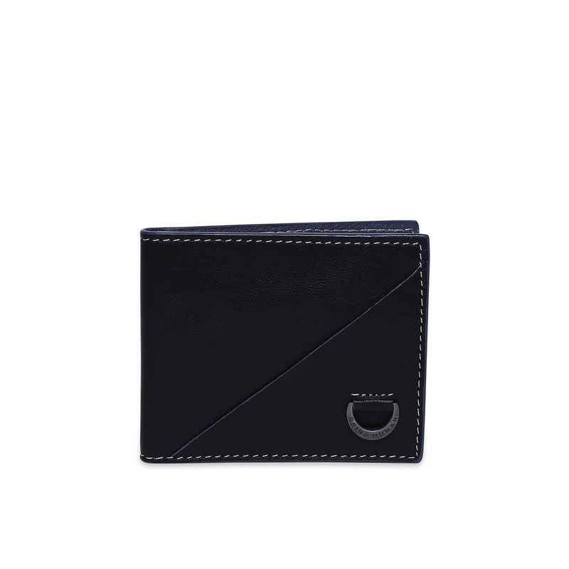 Being Human Men Black & Blue Leather Money Clip