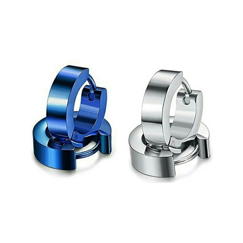 Crazy Fashion Pack Of 2 Contemporary Hoop Earrings