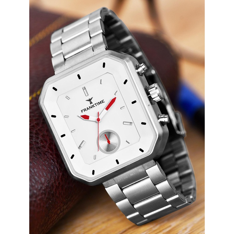 Franktime Men Stainless Steel Bracelet Style Straps Analogue Watch FT-0004
