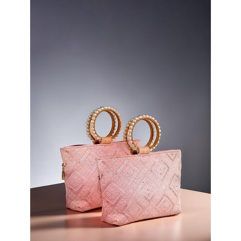 Kuber Industries Pack Of 2 Embroidered Hand Clutches