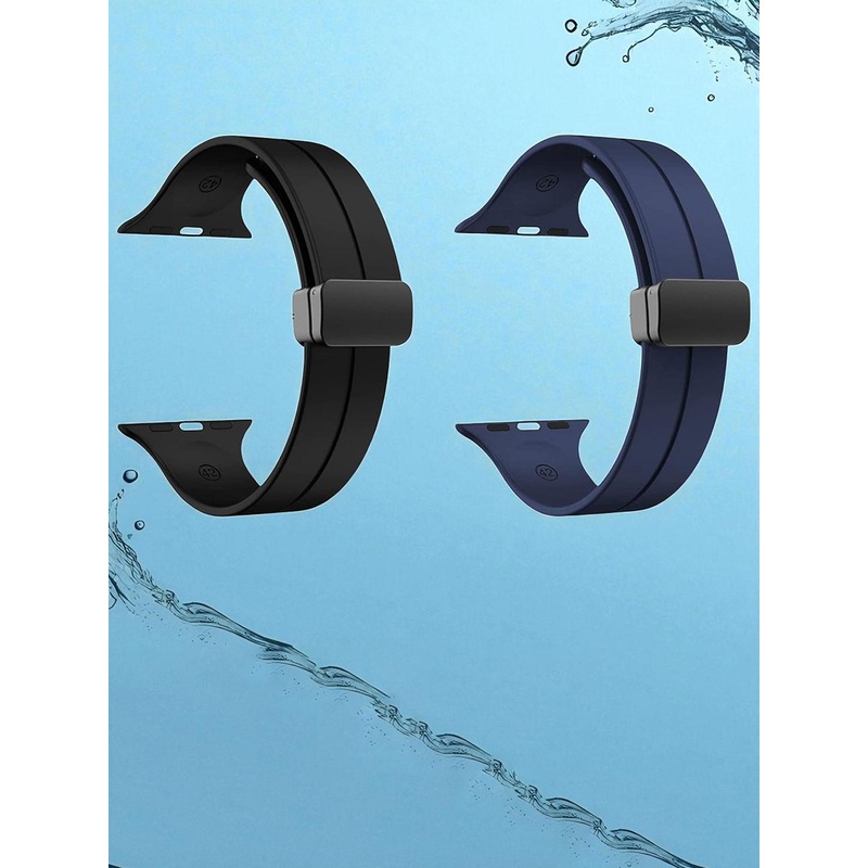 LORENZ Set Of 2 Silicon Watch Straps With Buckle Lock