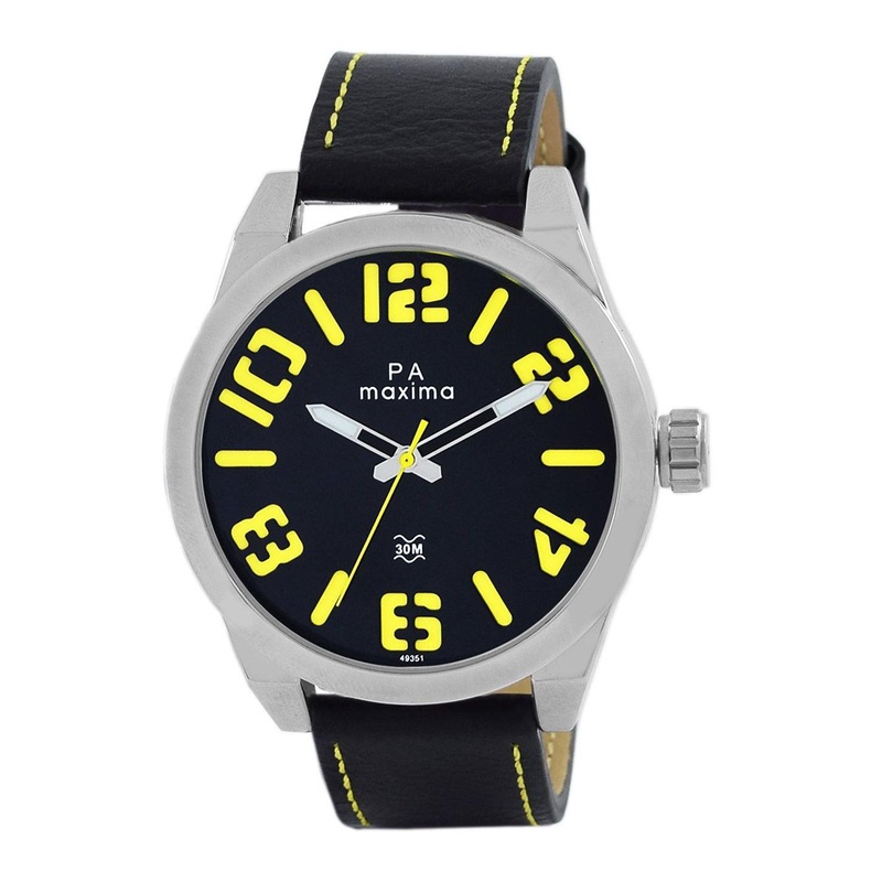 maxima Men Dial & Leather Straps Analogue Watch 49351LAGI