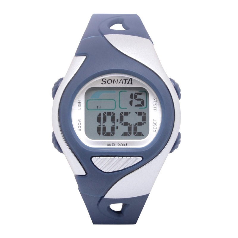 Sonata Unisex Grey Digital Watch NH87011PP03